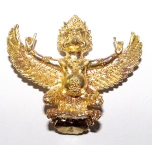Gold plated Garuda Amulet Pra Ajarn Daeng